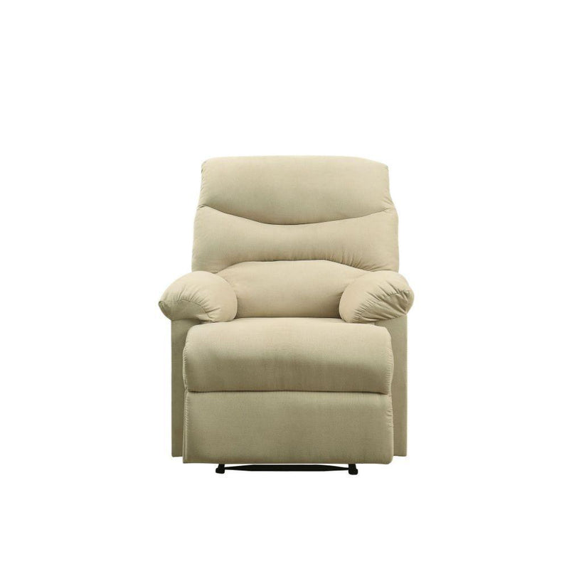 Arcadia - Beige Microfiber - Recliner (Motion) - Ornate Home