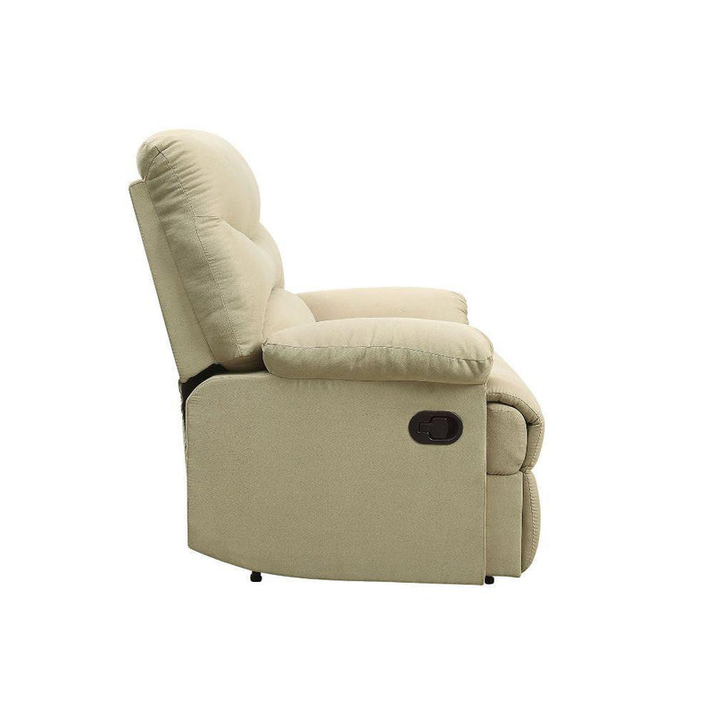 Arcadia - Beige Microfiber - Recliner (Motion) - Ornate Home