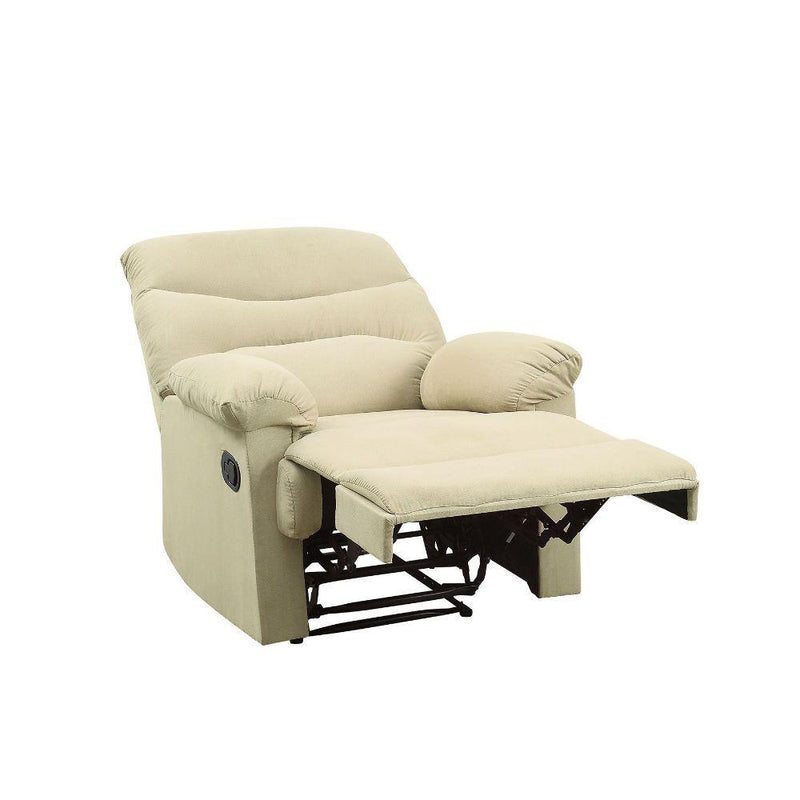 Arcadia - Beige Microfiber - Recliner (Motion) - Ornate Home