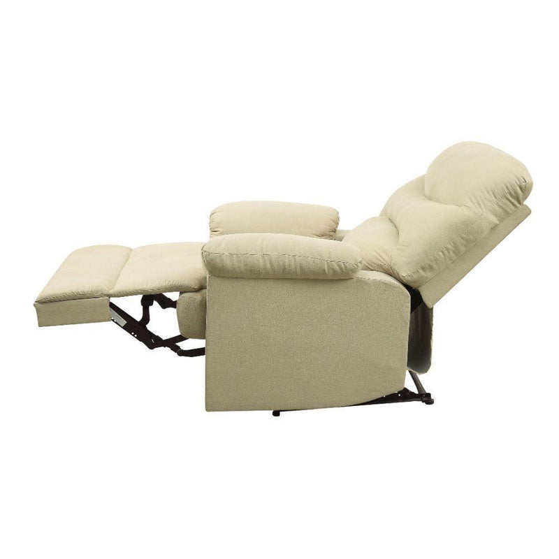 Arcadia - Beige Microfiber - Recliner (Motion) - Ornate Home