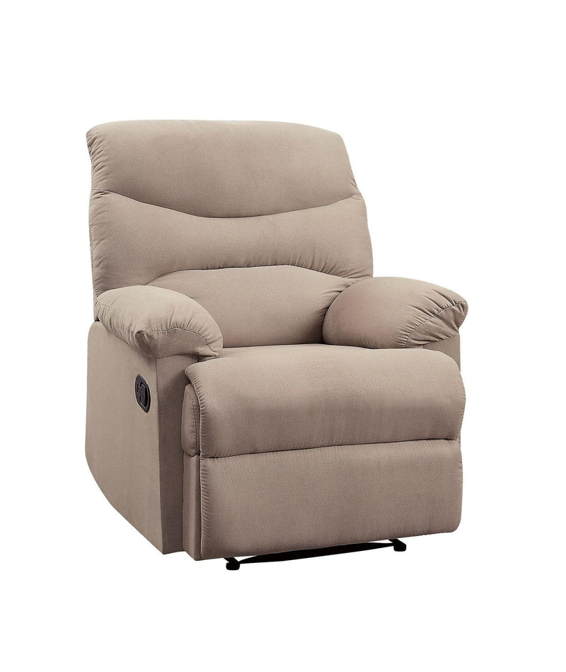 Arcadia Beige Woven Fabric Recliner (Motion) - Ornate Home