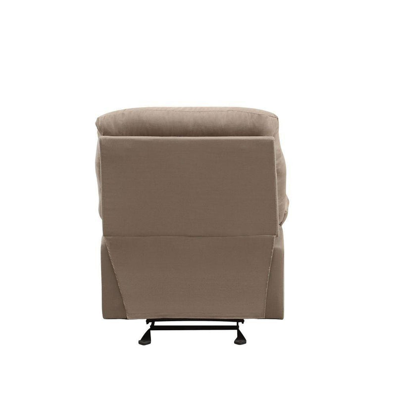 Arcadia Light Brown Microfiber Glider Recliner (Motion) - Ornate Home