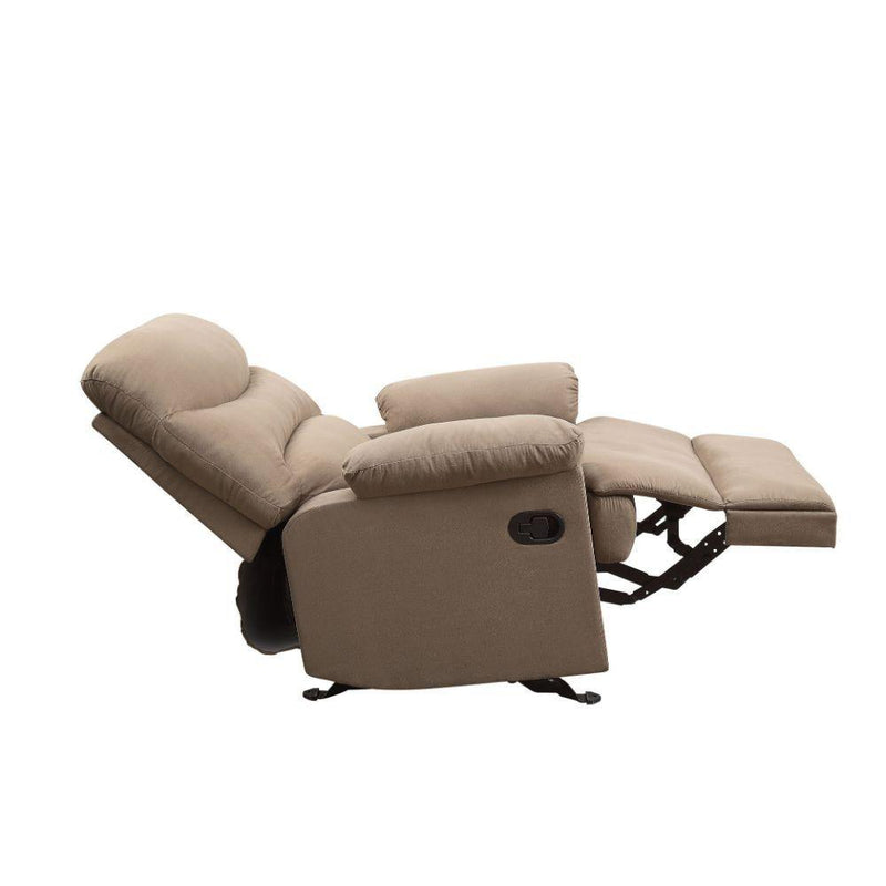 Arcadia - Light Brown Microfiber - Recliner (Motion) - Ornate Home