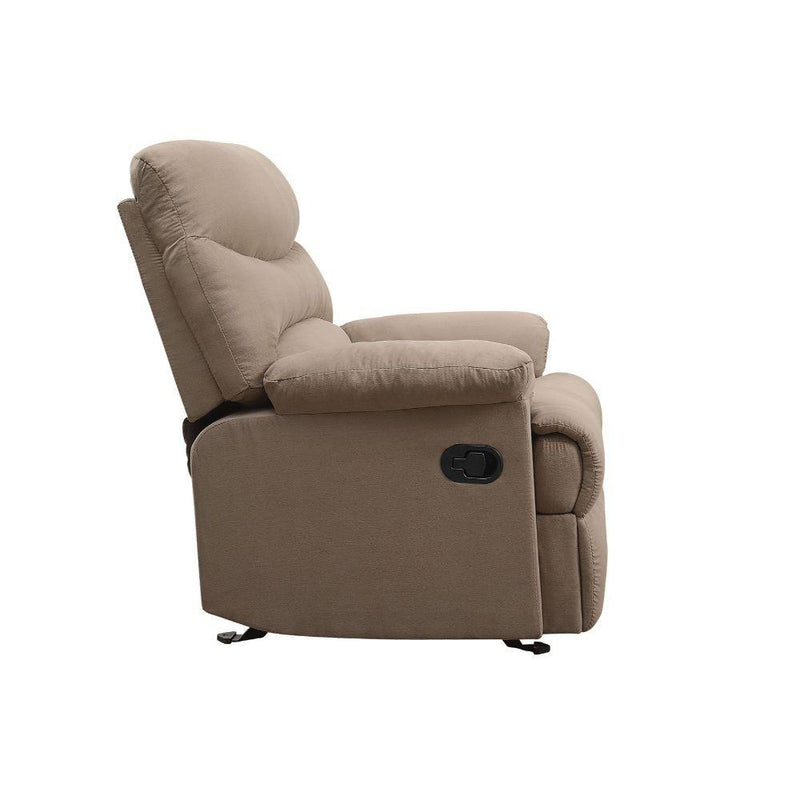 Arcadia - Light Brown Microfiber - Recliner (Motion) - Ornate Home