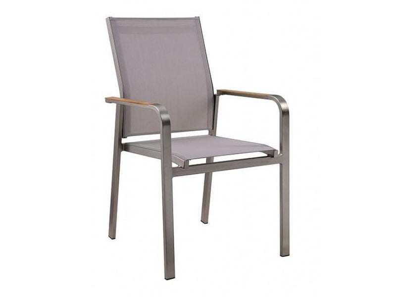 Arshana - Gray & Oak - Outdoor Arm Chair - Ornate Home