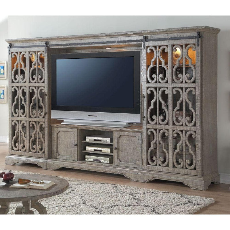 Artesia - Salvaged Natural - Entertainment Center & 65" TV Stand - Ornate Home