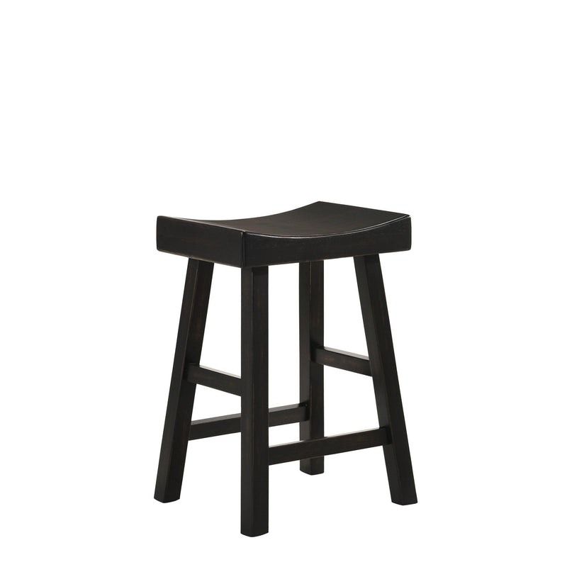 ARUBA SADDLE STOOL 24 H BLACK - Ornate Home