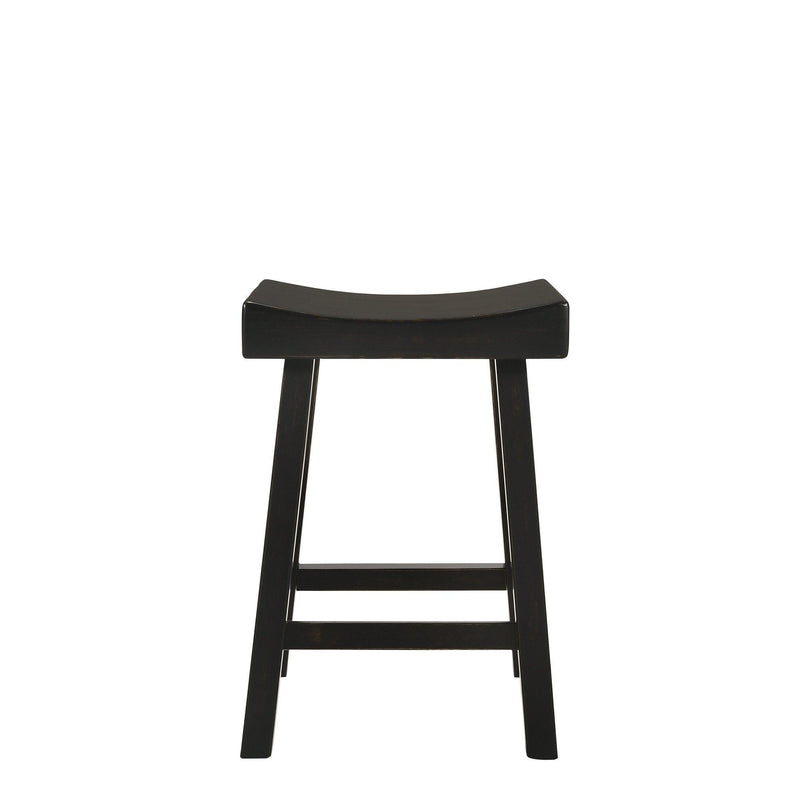 ARUBA SADDLE STOOL 24 H BLACK - Ornate Home