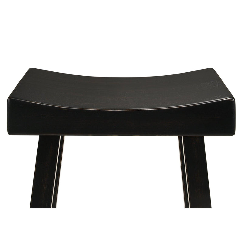 ARUBA SADDLE STOOL 24 H BLACK - Ornate Home