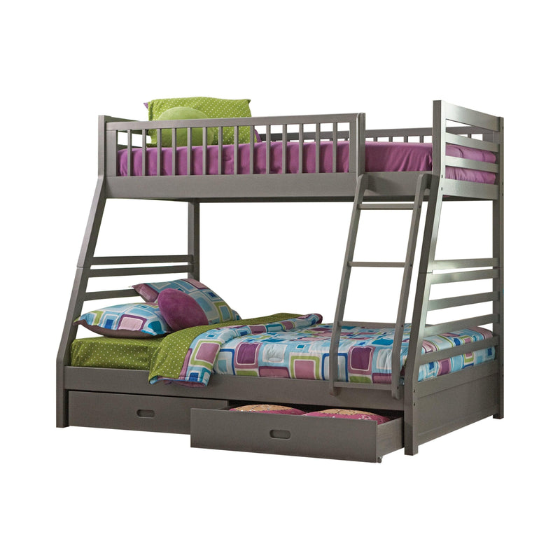 Ashton - Grey - Twin/Full Bunk Bed - Ornate Home