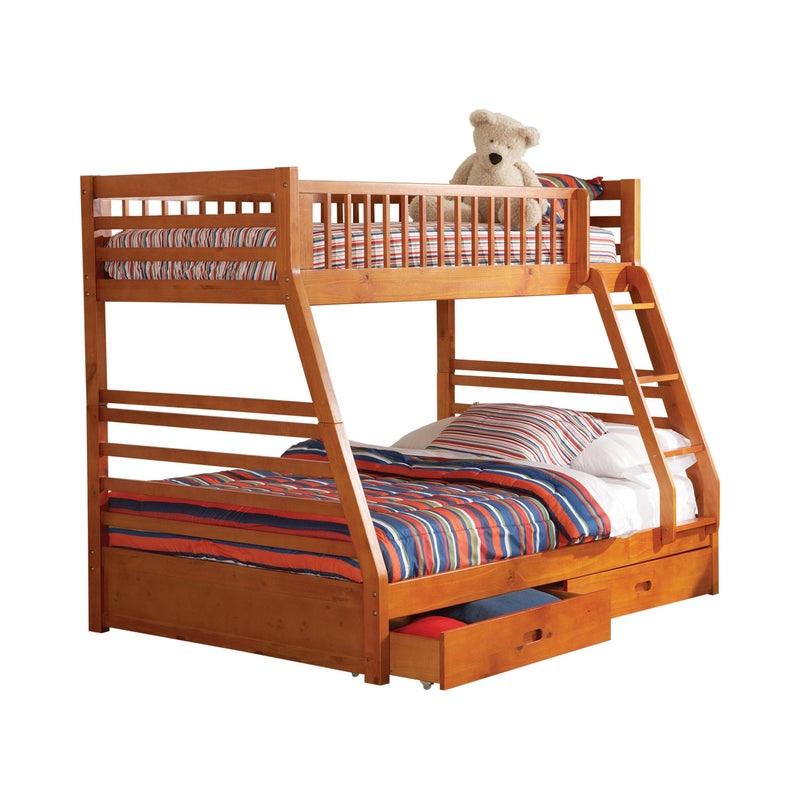 Ashton - Honey - Twin/Full Bunk Bed - Ornate Home