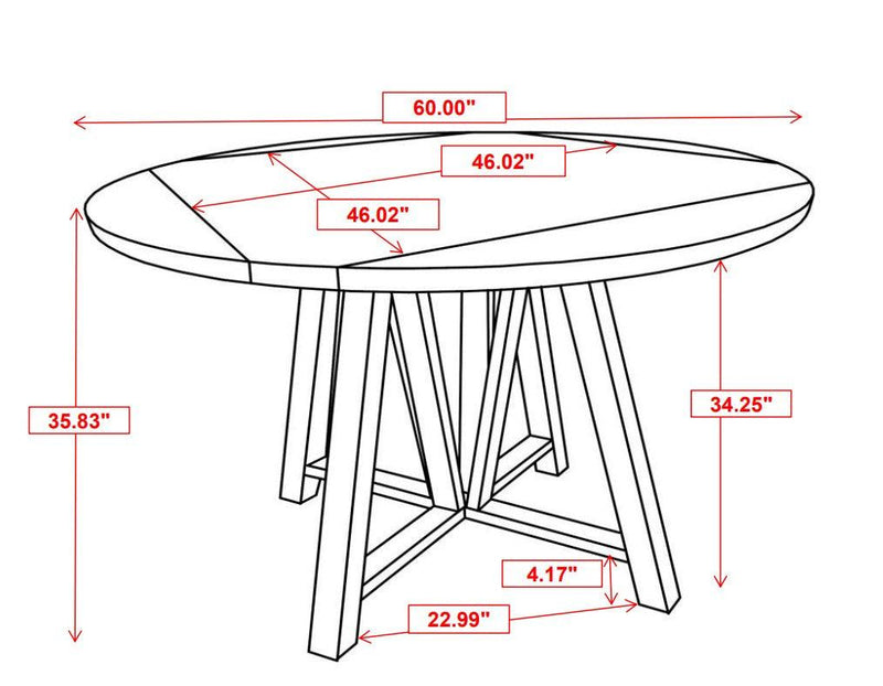 Athens - Barn Grey - Round Counter Height Table w/ Drop Leaf - Ornate Home