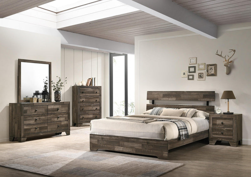 Atticus Brown Platform Bedroom Set - Ornate Home