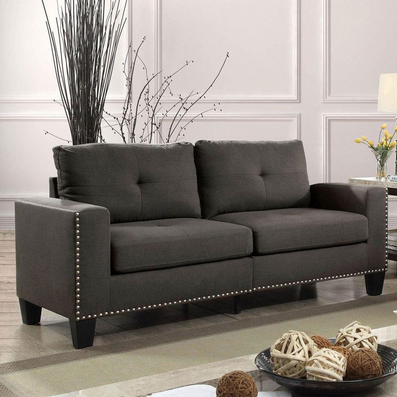 Attwell - Gray - Stationary Sofa & Loveseat - 2pc - Ornate Home