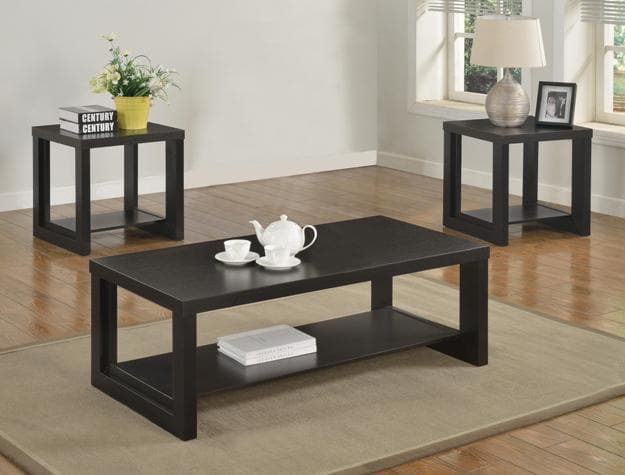 Audra Espresso 3-Piece Coffee Table Set - Ornate Home