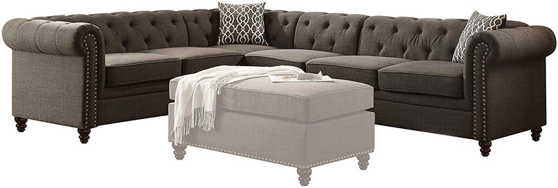 Aurelia II - Charcoal - Sectional L Shape Sofa - Ornate Home