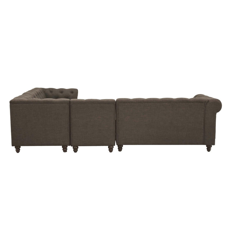 Aurelia II - Charcoal - Sectional L Shape Sofa - Ornate Home