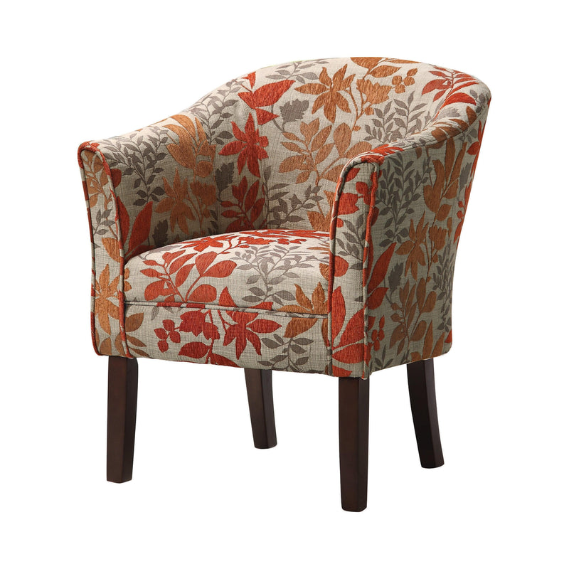 Autumn - Beige & red & orange - Accent Chair - Ornate Home