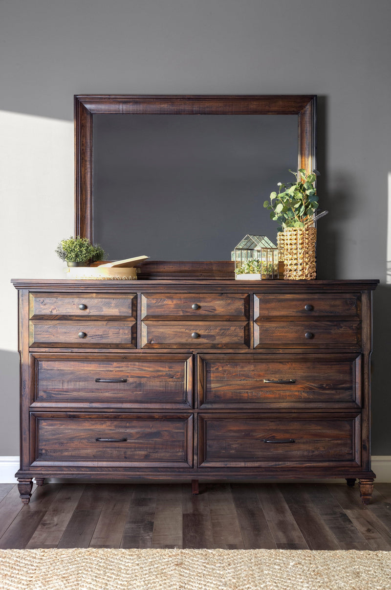 Avenue  - Burnished Brown - 5pc California King Panel Bedroom Set - Ornate Home