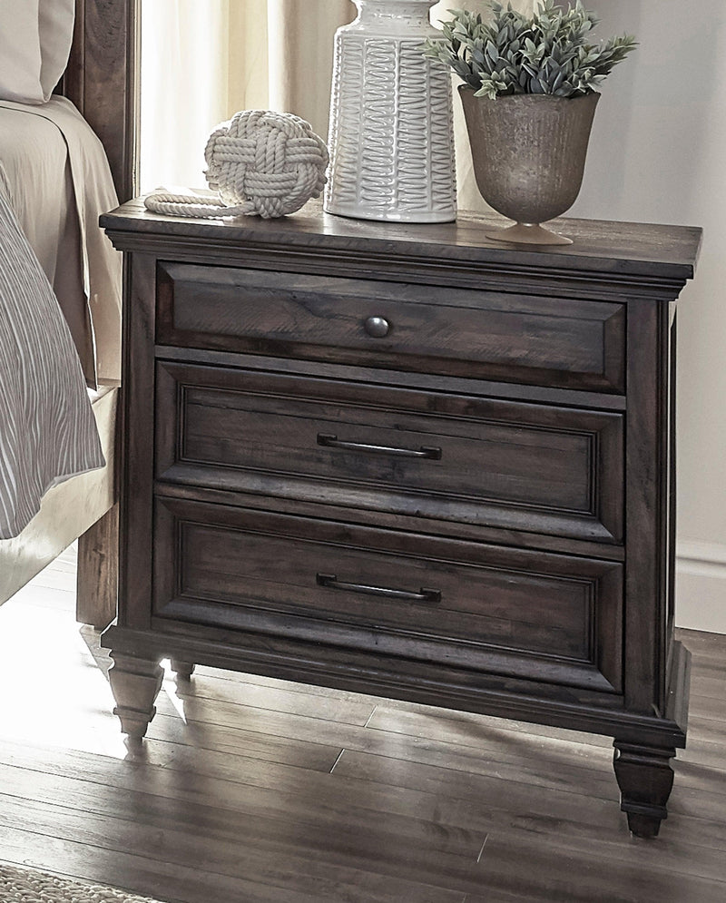 Avenue - Weathered Burnished Brow - Nightstand - Ornate Home