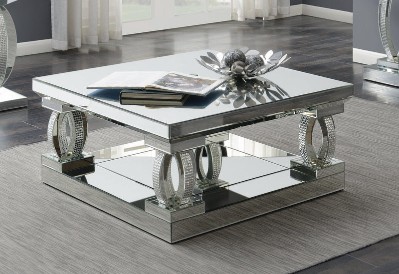 Avonlea - Clear Mirror - Square Coffee Table - Ornate Home