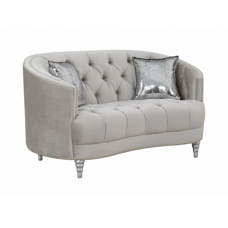 Avonlea - Grey - Stationary Loveseat - Ornate Home