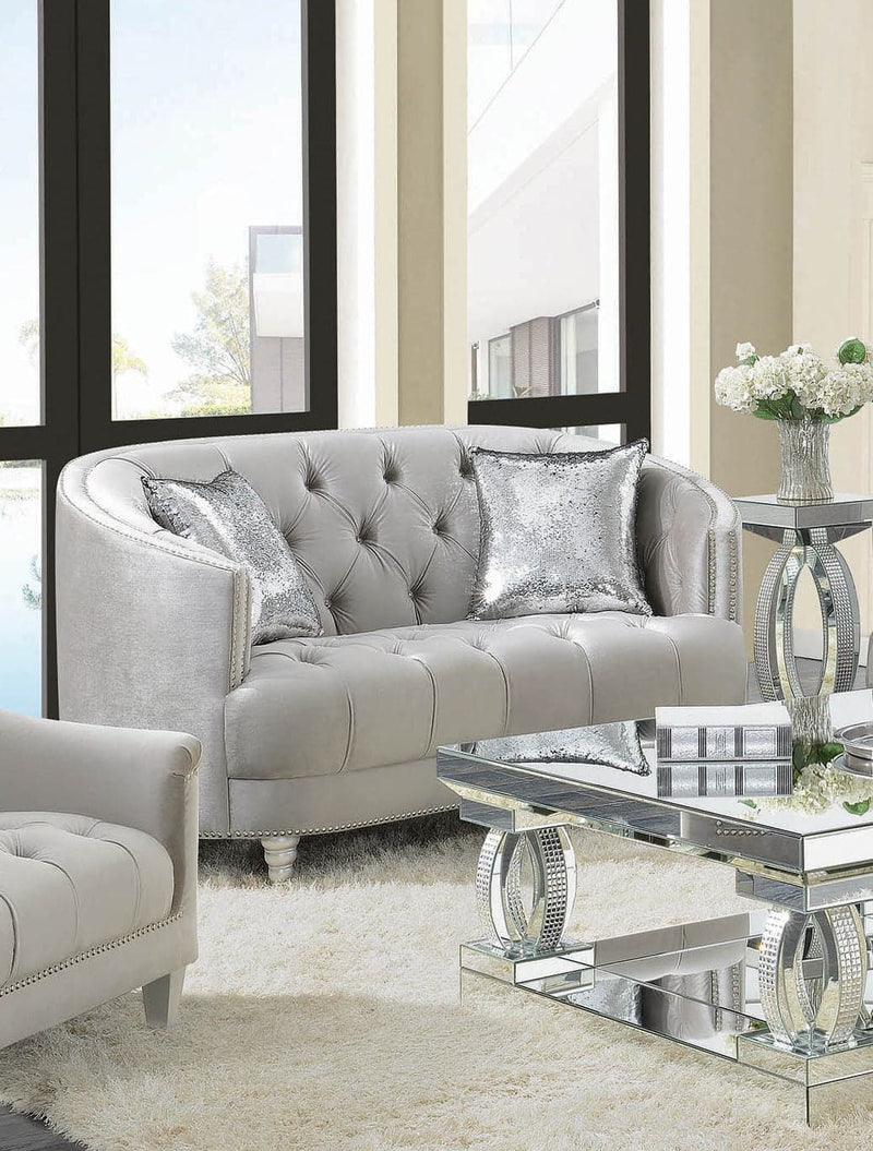 Avonlea - Grey - Stationary Loveseat - Ornate Home