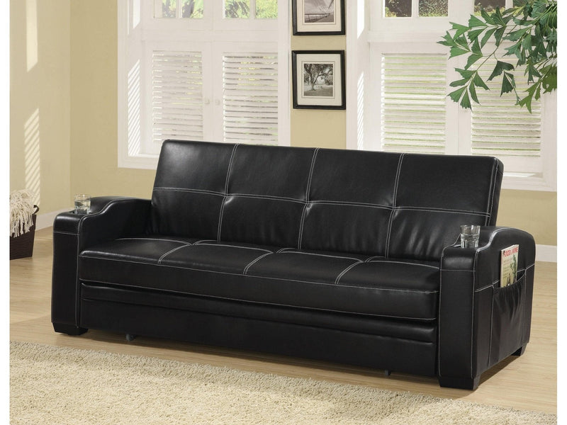 Avril - Black - Sleeper Sofa Bed - Ornate Home