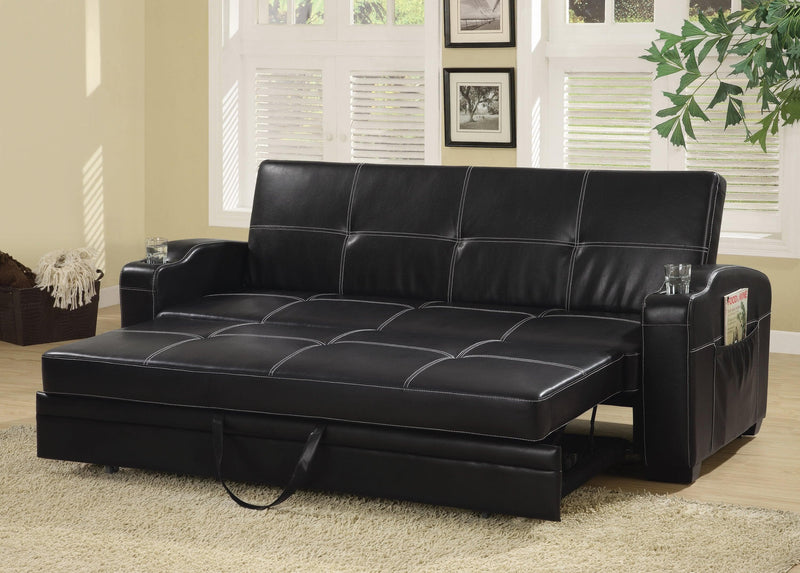 Avril - Black - Sleeper Sofa Bed - Ornate Home