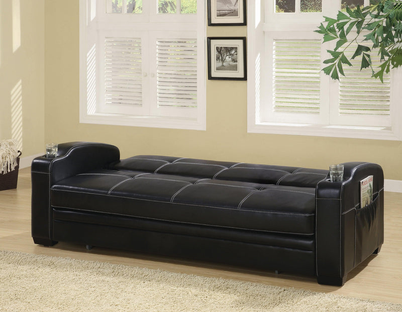 Avril - Black - Sleeper Sofa Bed - Ornate Home