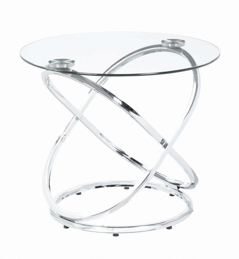 Axis - Chrome & Clear - Coffee Table Set (3pc) - Ornate Home