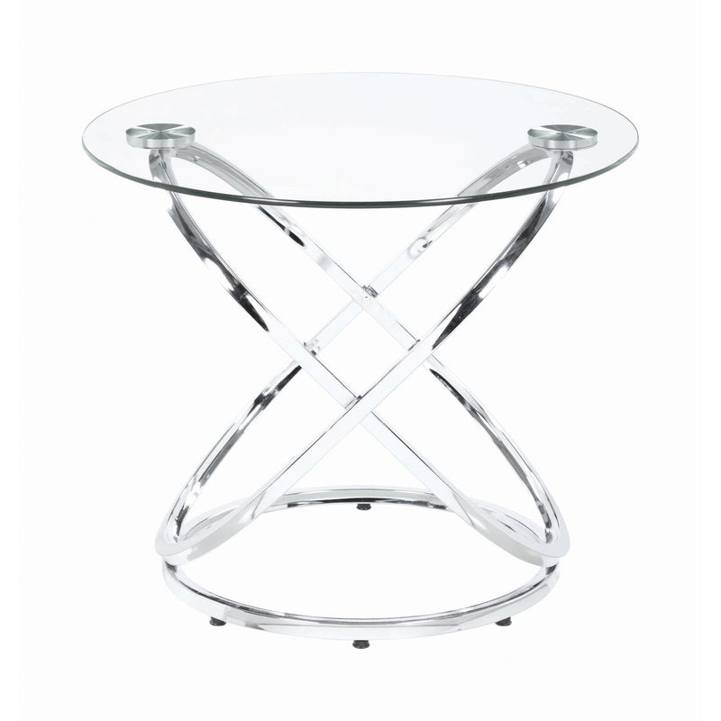 Axis - Chrome & Clear - Coffee Table Set (3pc) - Ornate Home