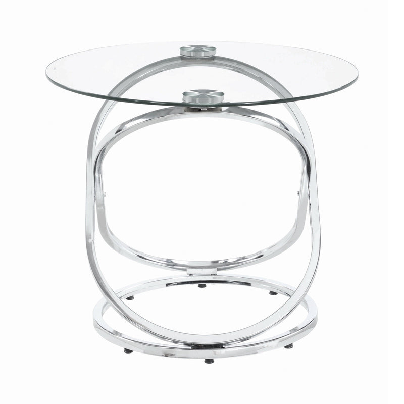 Axis - Chrome & Clear - Coffee Table Set (3pc) - Ornate Home