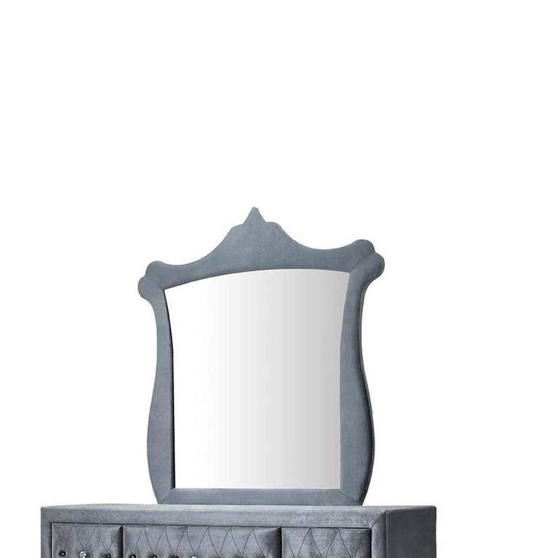 Dante - Gray Velvet - Mirror - Ornate Home