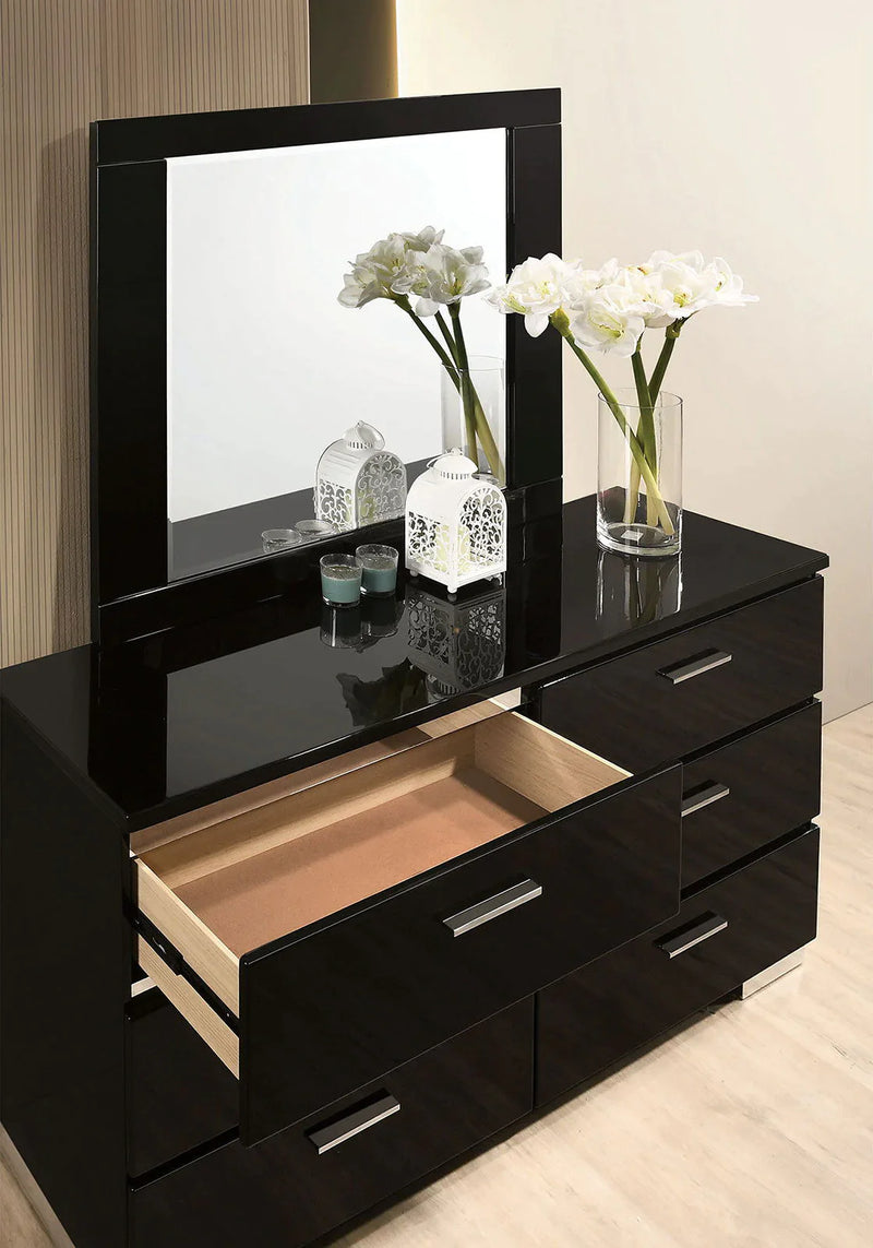 Carlie Black & Chrome Dresser