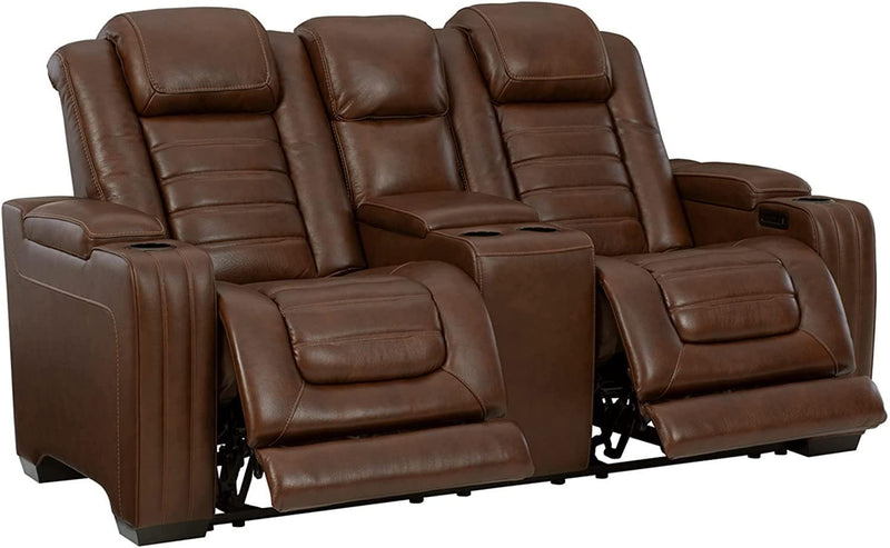 [CYBER WEEK]Backtrack - Chocolate - Power Reclining Loveseat w/ Console - Ornate Home