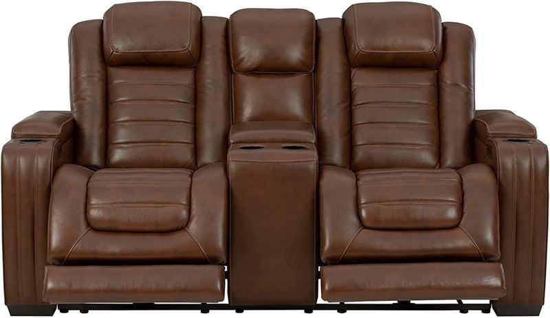 [CYBER WEEK]Backtrack - Chocolate - Power Reclining Loveseat w/ Console - Ornate Home