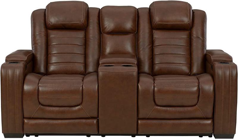 [CYBER WEEK]Backtrack - Chocolate - Power Reclining Loveseat w/ Console - Ornate Home