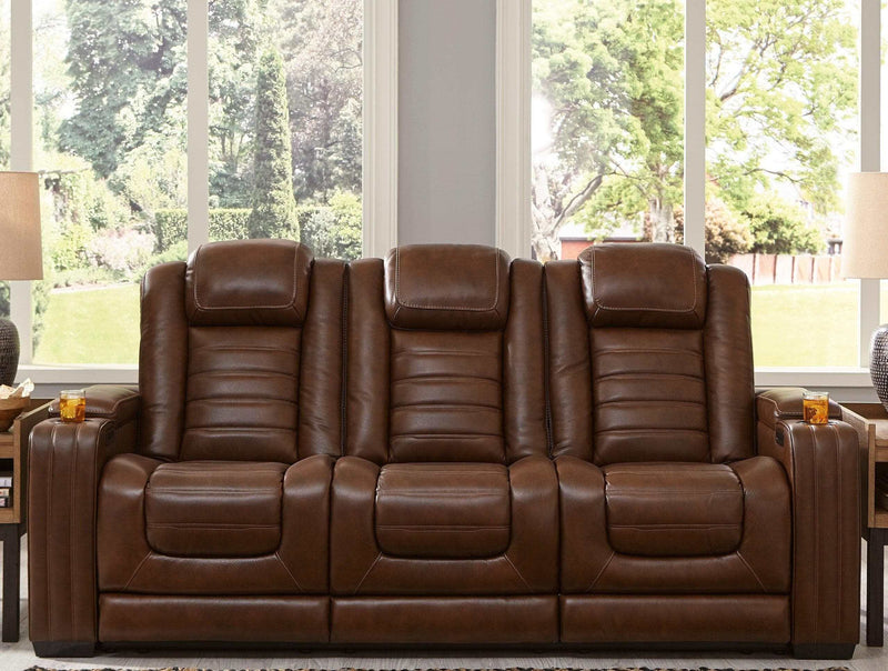 [CYBER WEEK] Backtrack - Chocolate - Power Reclining Sofa & Loveseat / 2pc Set - Ornate Home