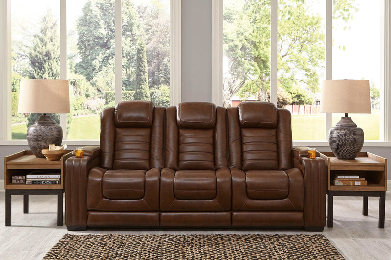 [CYBER WEEK] Backtrack - Chocolate - Power Reclining Sofa & Loveseat / 2pc Set - Ornate Home