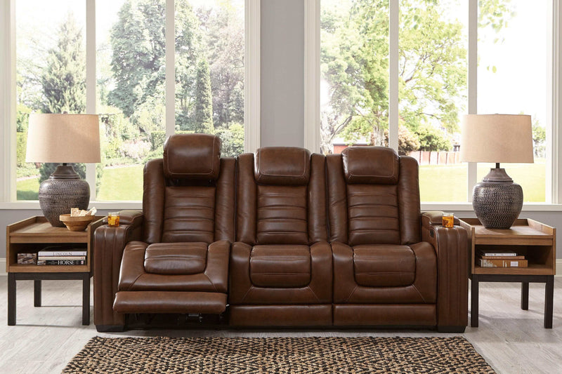 [CYBER WEEK] Backtrack - Chocolate - Power Reclining Sofa & Loveseat / 2pc Set - Ornate Home