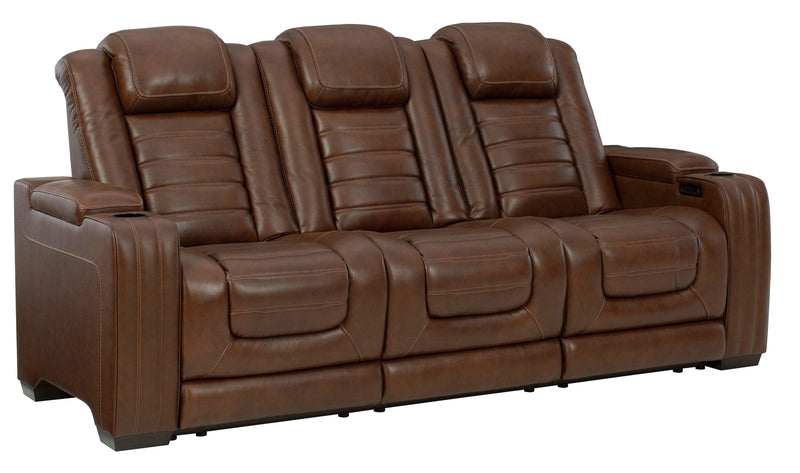 [CYBER WEEK] Backtrack - Chocolate - Power Reclining Sofa & Loveseat / 2pc Set - Ornate Home