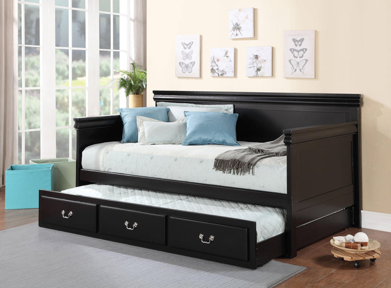 Bailee Black Daybed (Twin Size) - Ornate Home