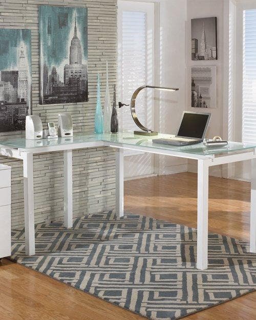 Baraga Home Office L-Desk - Ornate Home