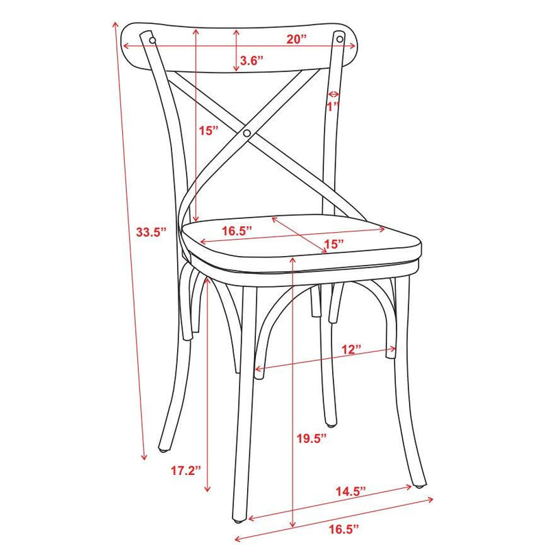 Barrett - Natural & Gunmetal - Side Chairs  (Set Of 2) - Ornate Home