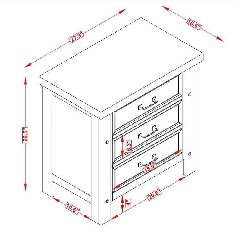 Barstow - Pinot Noir - Nightstand - Ornate Home