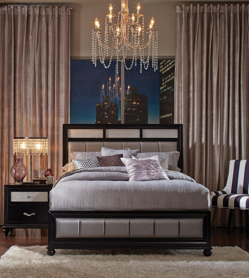 Barzini - Black & Grey - California King Bed - Ornate Home