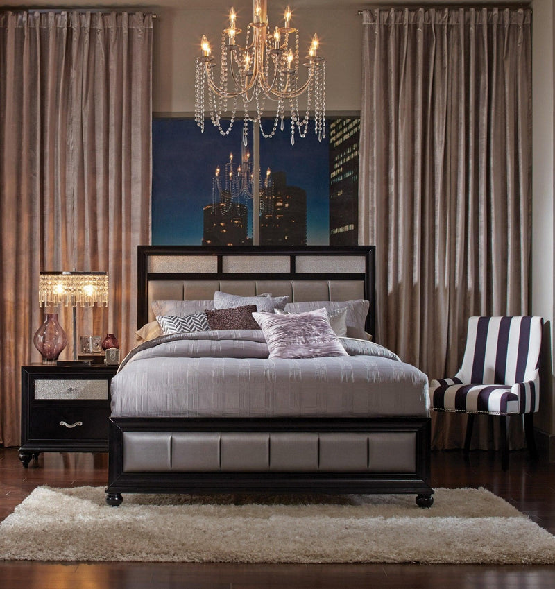 Barzini - Black & Grey - Eastern King Bed - Ornate Home