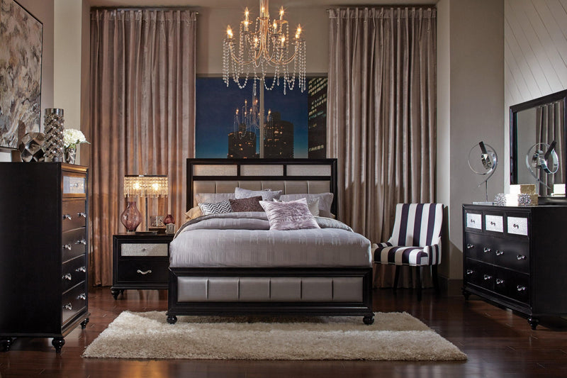 Barzini - Black & Grey - Eastern King Bed - Ornate Home