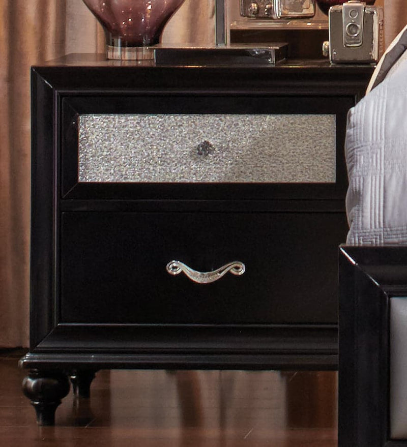 Barzini - Black - Nightstand - Ornate Home